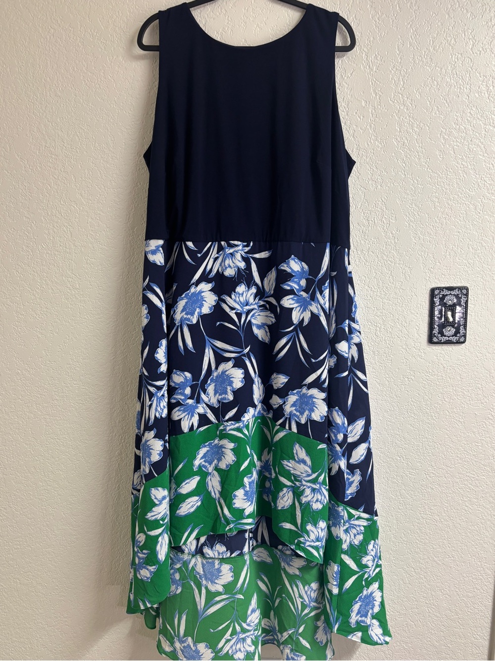 Jessica Howard 20W Floral Midi Dress Tiered Chiffon Wedding Guest Plus Size